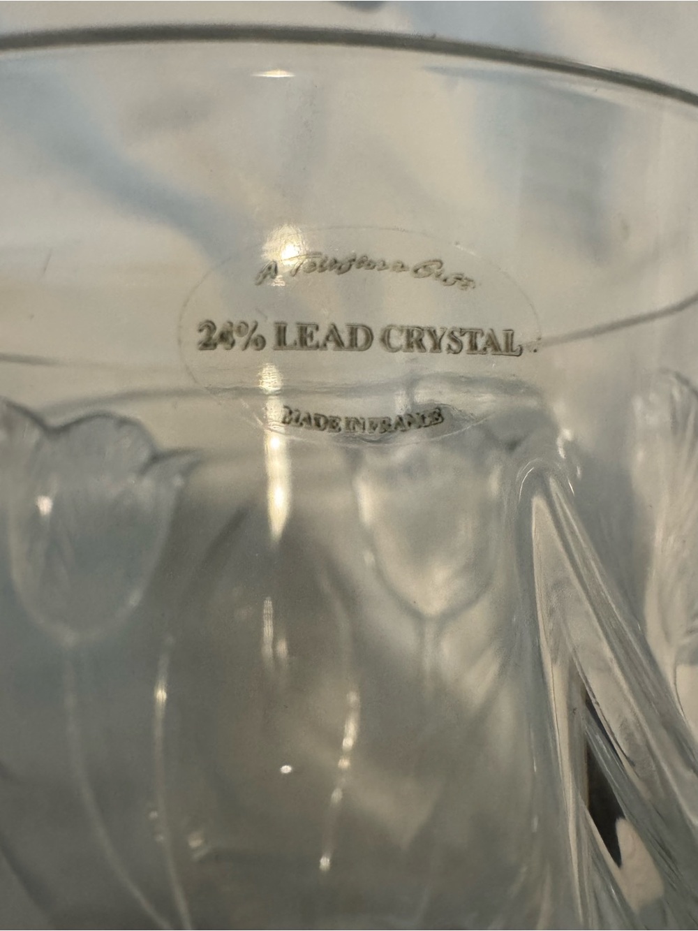 Clear 24% Lead Crystal 6 inch Glass Vase - Made in France